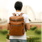 Leather Tan Backpack For Men Genuine Laptop Rucksack For Men Women Genuine Leather Vintage Large Capacity Business Retro Travel Camping Daypack