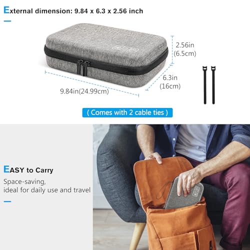 Hard Travel Electronic Organizer Case for MacBook Power Adapter Chargers Cables Power Bank Apple Magic Mouse Apple Pencil USB Flash Disk SD Card Small Portable Accessories Bag