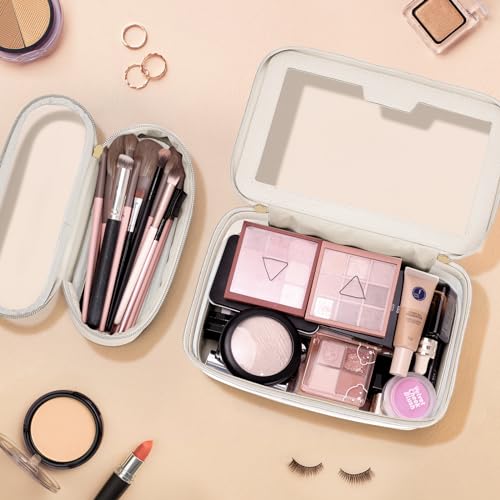 Travel Clear Makeup Bag with Makeup Brush Bag (2 count)