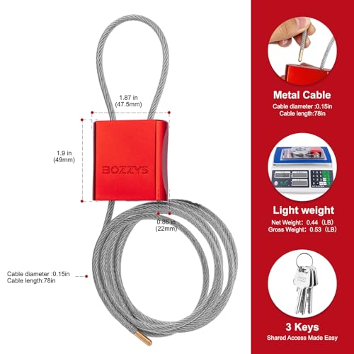 Cable Lock with 3 Keys