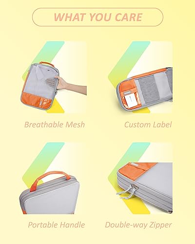 6 Set Compression Packing Cubes for Travel (6 Count)