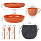 6 Piece Camping Mess Kit with Bowl