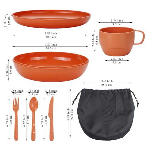 6 Piece Camping Mess Kit with Bowl