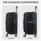 Hardside Expandable Carry On Luggage 22x14x9 Airline Approved With Front Business Pockets