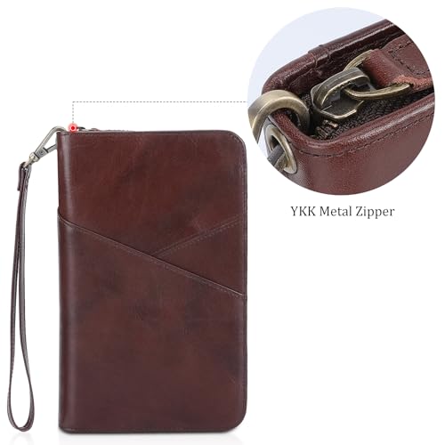 Polare Leather Passport Holder Travel Document Organizer Ticket Holder Case