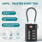 TSA Approved Luggage Locks with Search Alert Indicator (3 Count)