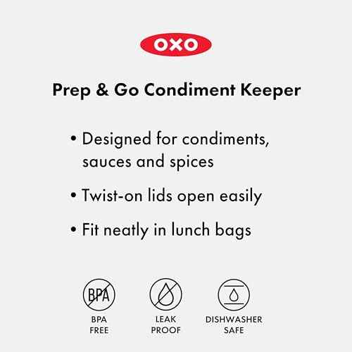 Good Grips Prep & Go Leakproof Condiment Container (3 Count)