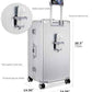 Super Large Aluminum Frame Checked Zipperless Luggage