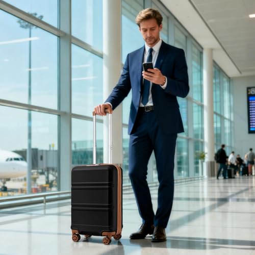 Luggage Set 3 Piece Carry On Hardside Luggage with Spinner Wheels (3 Count)
