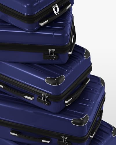 Luggage Set Lightweight and Durable Hardshell (5 Count)