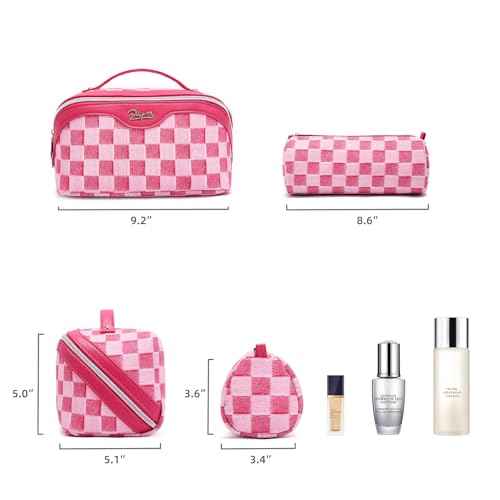 Travel Makeup Bag Cosmetic Bags for Women (3 Count)