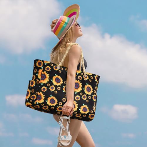 Beach Bag Large Beach Tote Bag for Women Waterproof Sandproof Swim Pool Bag With Zipper