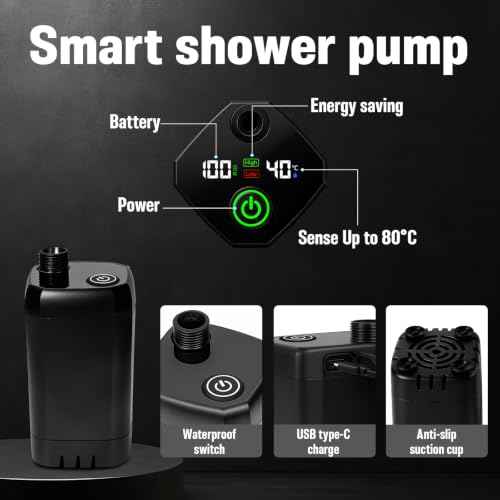 Portable Camping Shower Tent Kit with LED Lights