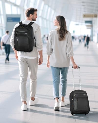 Rolling Laptop Backpack with Wheels Carry On Laptop Bag