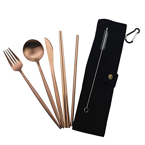 Luxury Rose Gold Matte Portable 18