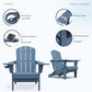 Outdoor Adirondack Chairs with 2 Cup Holders