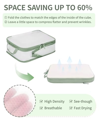 6 Set Compression Packing Cubes (6 Count)