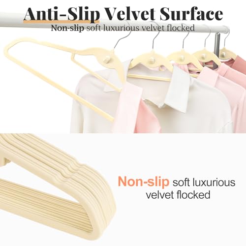 Velvet Felt Stackable Hangers 50 Pack (50 Count)