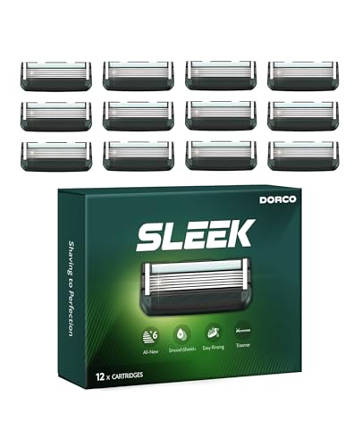 SLEEK Six Blade Razor System with Multi (12 Count)