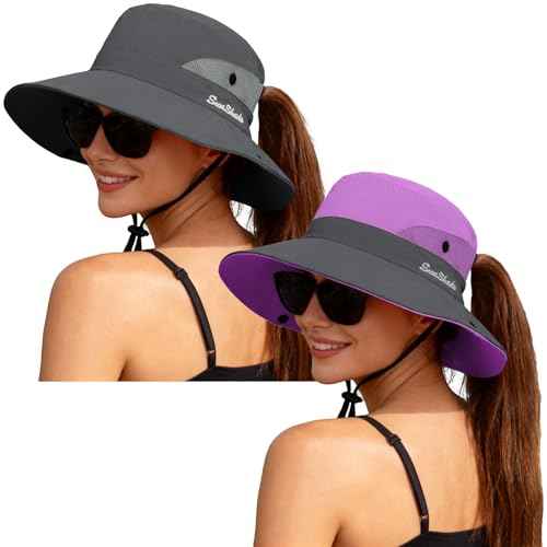 Women's Ponytail Safari Sun Hat