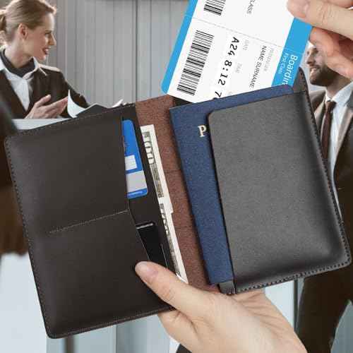 Full Grain Leather Passport Holder Cover for Men and Women Travel