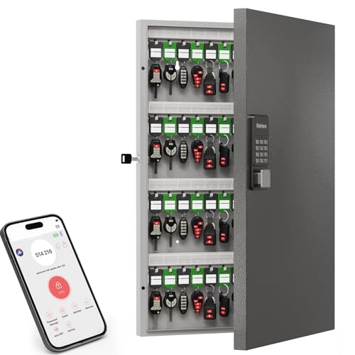 96 Key Lock Box Smart Key Organier Cabinet with Keypad & App for Office