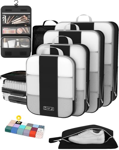 8 Set Compression Packing Cubes for Travel Essentials (8 Count)