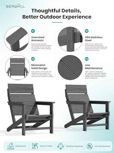 Modern Adirondack Chairs Set of 6 (6 Count)