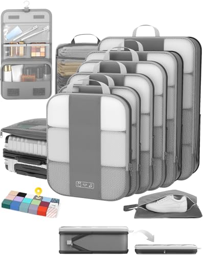 10 Set Compression Packing Cubes for Travel Essentials (10 Count)