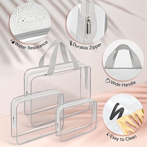 10 PCS Clear Travel Bags for Toiletries (10 Count)