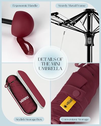 Mini Travel Umbrella with Case