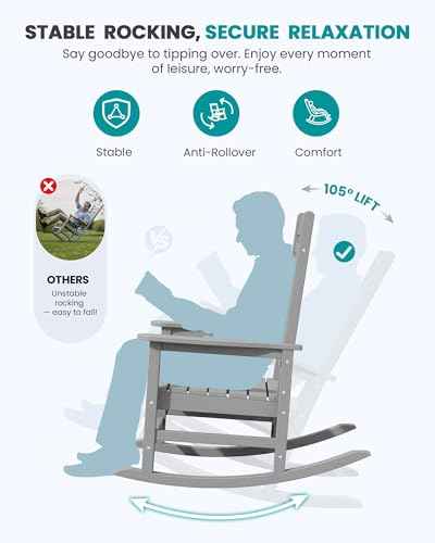 Outdoor Rocking Chair Set of 2 (2 Count)
