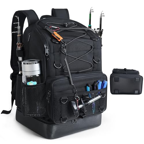 Fishing Backpack with Rod Holder