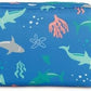 PackIt Freezable Snack Box, Sea Shark, Built with ECOFREEZE® Technology, Collapsible, Reusable, Zip Closure with Buckle Handle, Designed For Work Snacks, Fresh Snacks On the Go, Adults, and All Ages