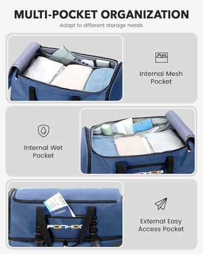25 Inch Duffle Bag with Wheels for Men