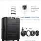 Checked Top Opening Expandable Suitcase Bundle
