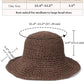Womens Crochet Straw Sun Hat Foldable Floppy Wide Brim Beach Hat for Summer