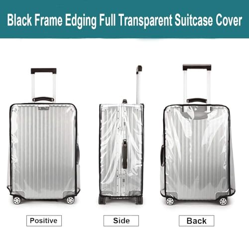 Luggage Cover 24 Inch Clear Suitcase Cover 0.4mm Thick PVC Transparent