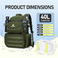 Fishing Tackle Backpack with Rod Holders
