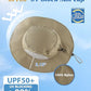 UPF50+ Mens Sun Hat Wide Brim Fishing Hat Airy Mesh UV Protection Portable Beach Bucket Hat for Men Women Light Vert Khaki