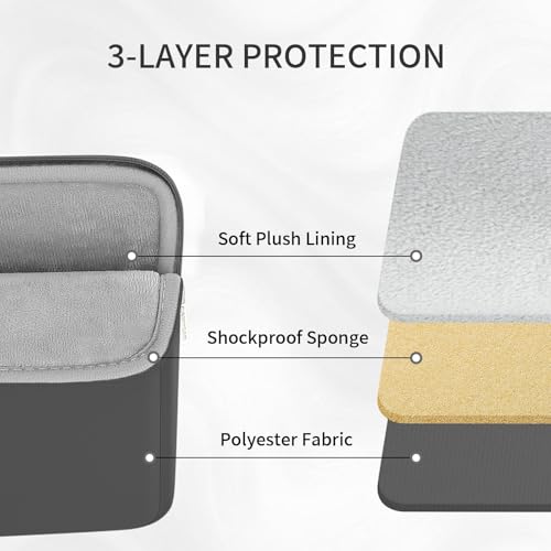 RAINYEAR 15.6 Inch Laptop Sleeve Padded Case Cover with Front Pocket