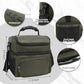 Double Layer Cooler Insulated Lunch Bag Adult Lunch Box Large Tote Bag for Men (Army Green)