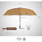 Folding Umbrella Lux Hardwood Handle Pimlico Mustard Navy