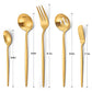 Matte Gold Serving Silverware Set (4 Count)