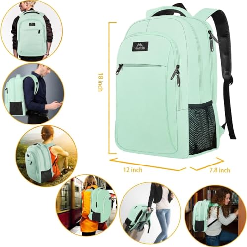 Mint Green Travel Laptop Backpack