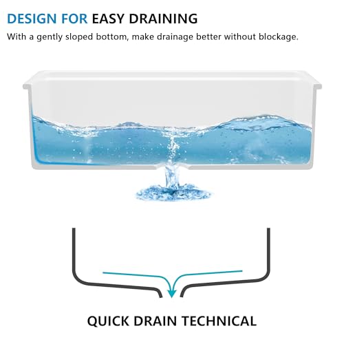 33"x19" White Undermount Sink Ledge Workstaion