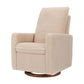Cali Pillowback Swivel Glider in Chai Shearling