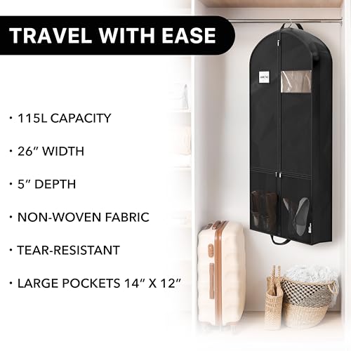54" Travel Garment Bag with Pockets (3 Count)
