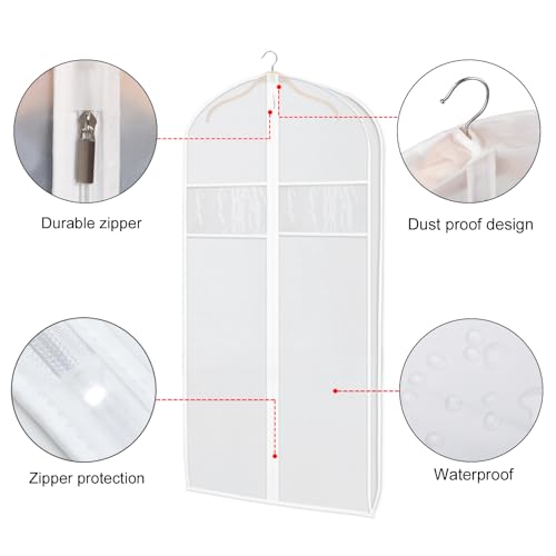 Clear Suit Coat Bag for Storage Dress Bags for Hanging Clothes 50 in