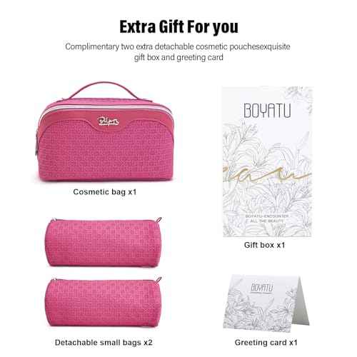Travel Makeup Bag Cosmetic Bags for Women (3 Count)